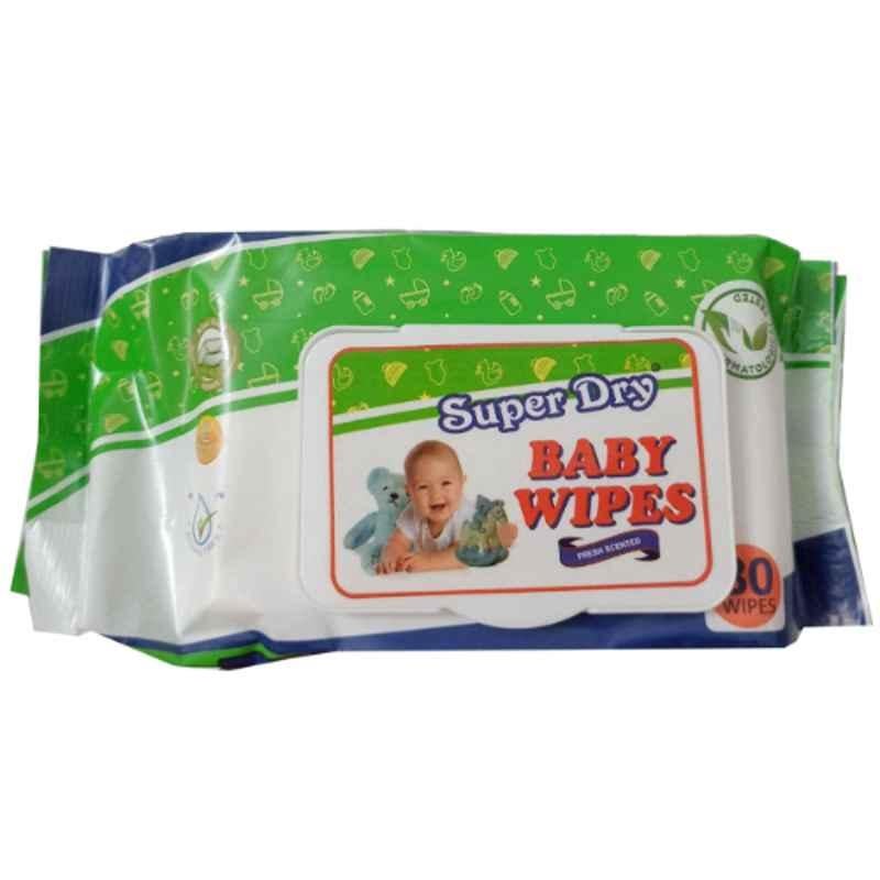 Bluekites 80 Pcs Super Dry Baby Wipes Set (Pack of 2)