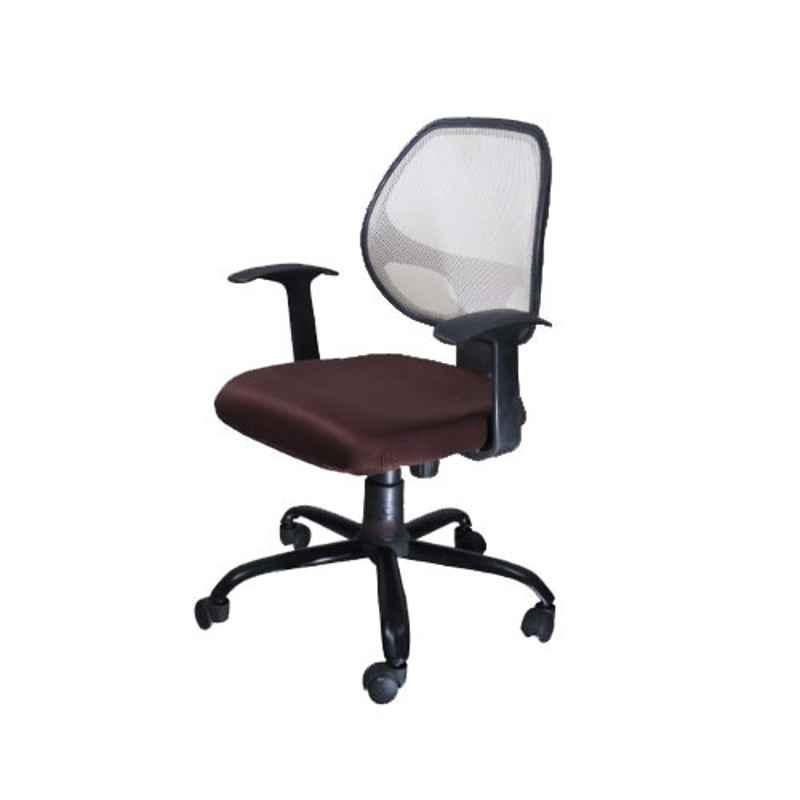 Rose Black & Brick Brown Low Back Office Chair, 132