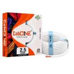 CabONE 2.5 Sqmm White FR PVC Multi Strand Electrical Wire, CabONE024, Length: 90m
