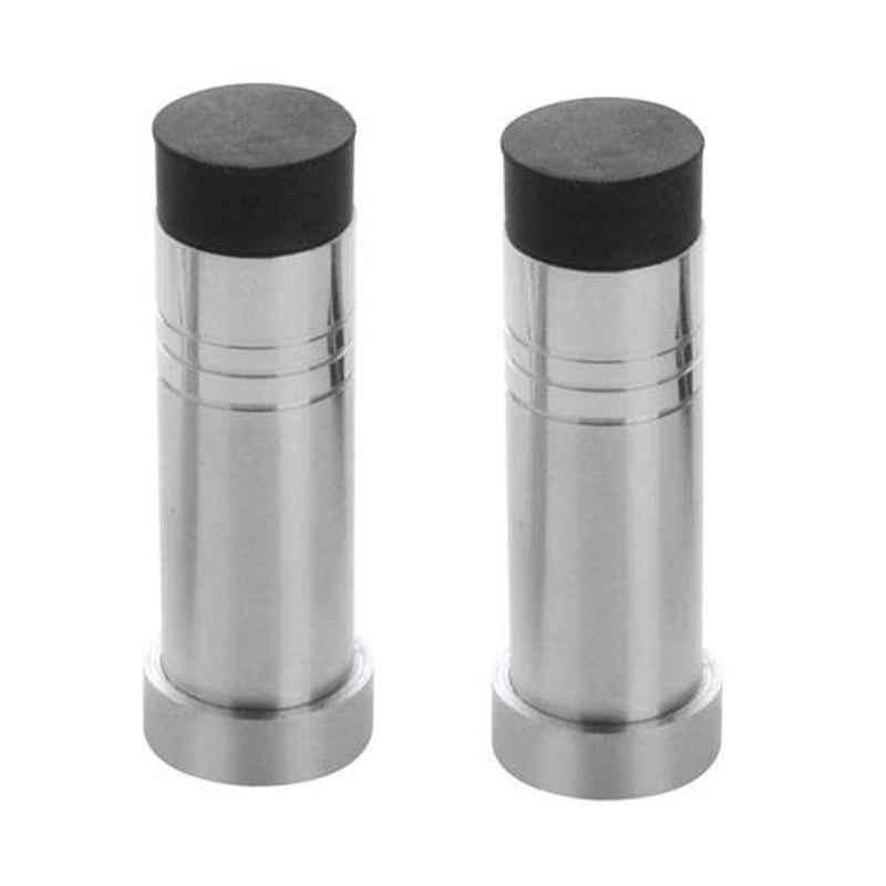 Nixnine Stainless Steel Back Silencer Door Stopper with Rubber Pad, SS_HVY_A-614_2PS (Pack of 2)