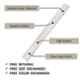Atom PHS10 12 inch Silver Satin Finish Stainless Steel Pull Handle (Pack of 2)