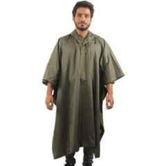 Mallcom Cumulus 120GSM Polyester Olive PU Coating Raincoat, Size: Free