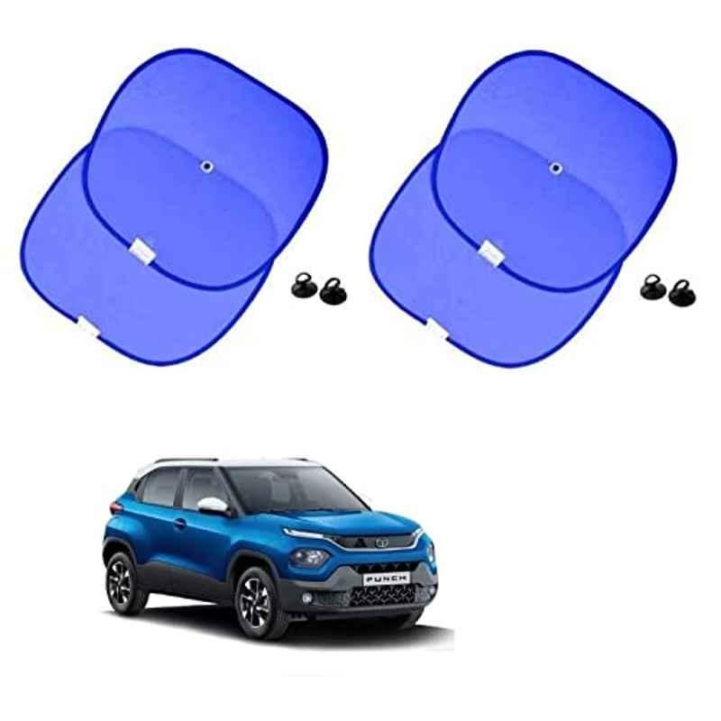 Kozdiko 4 Pcs Blue Chipkoo Car Window Sunshade Curtain Set for Tata Punch, One_22