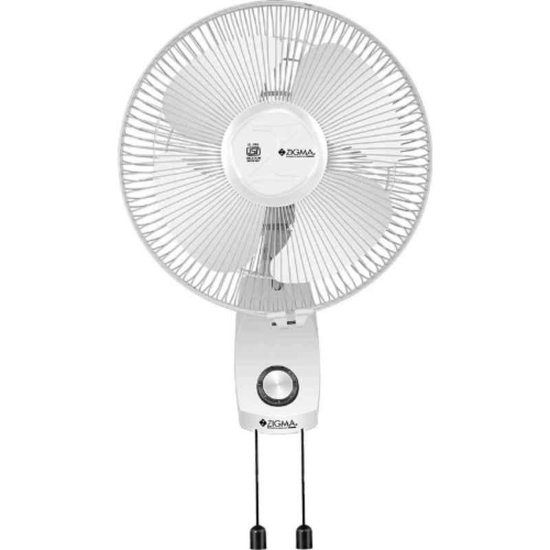 Zigma Charm 45W ABS White Ultra High Speed Wall Fan with 12 Months Warranty, Sweep: 300 mm