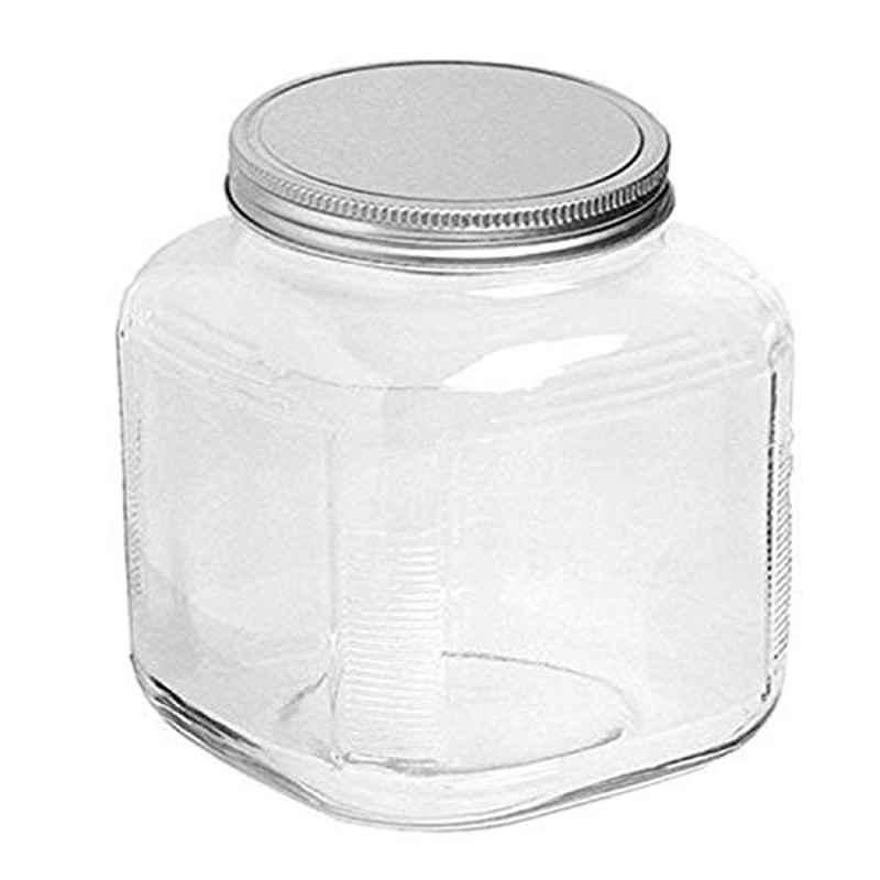Anchor Hocking 537917-85725 1 Gallon Glass Clear Jar with Aluminium Lid, AHG17