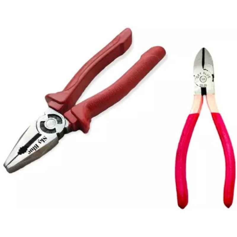Sky Blue 2 Pcs 7.8 inch Lineman Plier Combo, SBE_PLIER_COMBO_MOD_00564