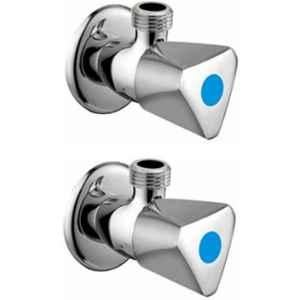 Gold Bell Triangle Stainless Steel Silver Wall Mounted Chrome Finish Angle Cock (Pack of 2)