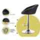 MBTC Judith Stripes 90kg Leather Black Office Bar Stool Chair, 6201