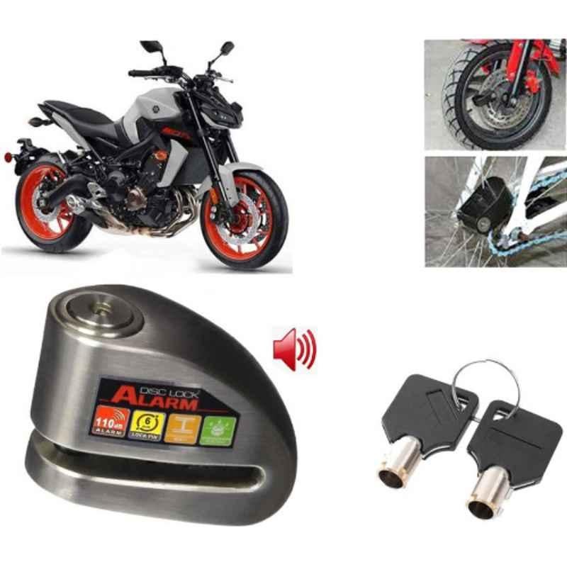 Auto Pearl Steel Black Anti-Theft Alarm Disc Brake Lock for MT 09, Lock_806