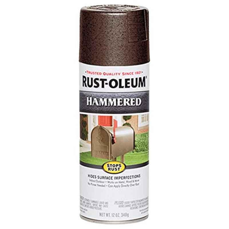 Rust-Oleum Stops Rust 340 g Brown 210880 Hammered Metal Finish Spray Paint
