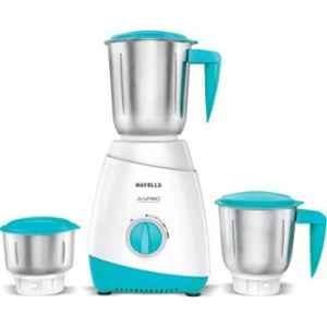 Havells Aspro 500W White & Light Blue Juicer Mixer Grinder with 3 Jars, GHFMGAZB050