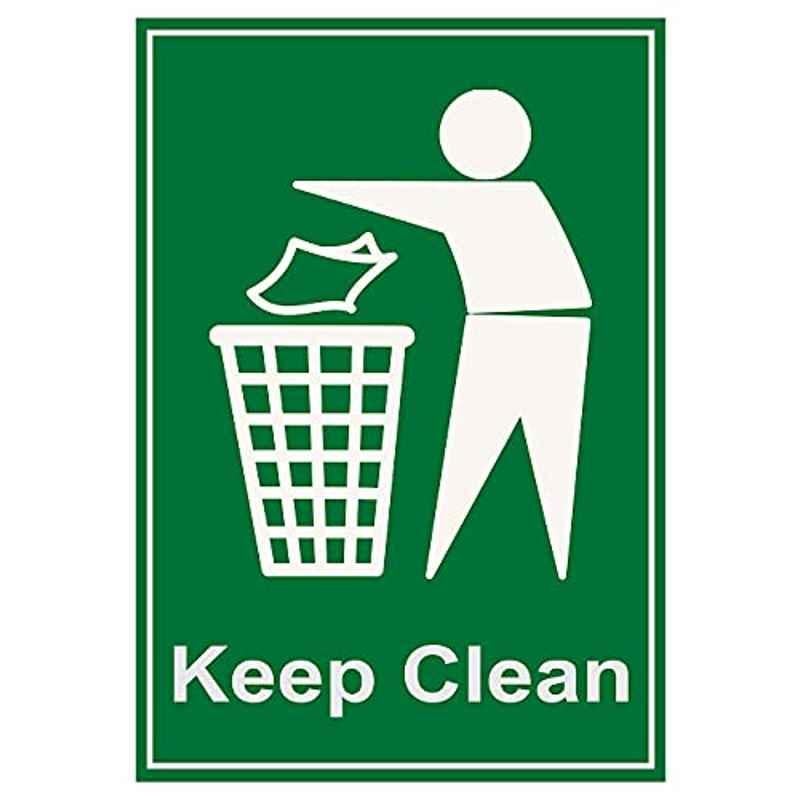 Abbasali Keep Clean Sticker, Size: A4 (Pack of 2)