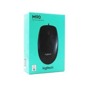 Logitech M90 CHRUE Wired Black USB Optical Mouse , P1232