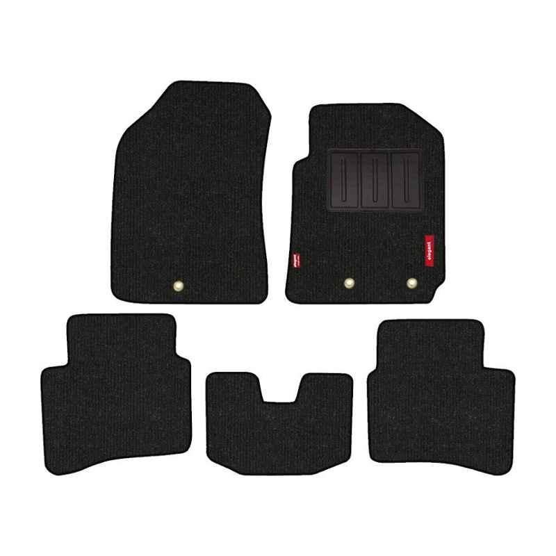 Elegant Carry 5 Pcs Polypropylene Black 2D Car Floor Mat Set for Hyundai Elite i20
