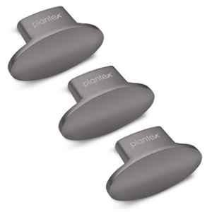 Plantex Heavy Duty Small Knob for Drawer/Cabinet/Pull and Push for Drawer Home/Office (Pack of 3) Oval, Black Nickel Matte