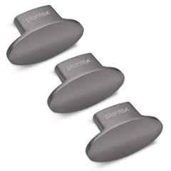 Plantex Heavy Duty Small Knob for Drawer/Cabinet/Pull and Push for Drawer Home/Office (Pack of 3) Oval, Black Nickel Matte