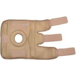 Kudize 2 Pcs Fabric Open Patella Hinged Beige Knee Brace Set for Men & Women, Size: XXL