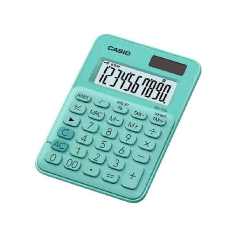 Casio MS-7UC-GN Green 10 Digit Mini Desk Type Calculator