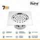 Ruhe 6x6 inch 304 Grade Stainless Steel Air Flat Cut with Lock Cockroach Drain Square with Trap, 16-0307-06