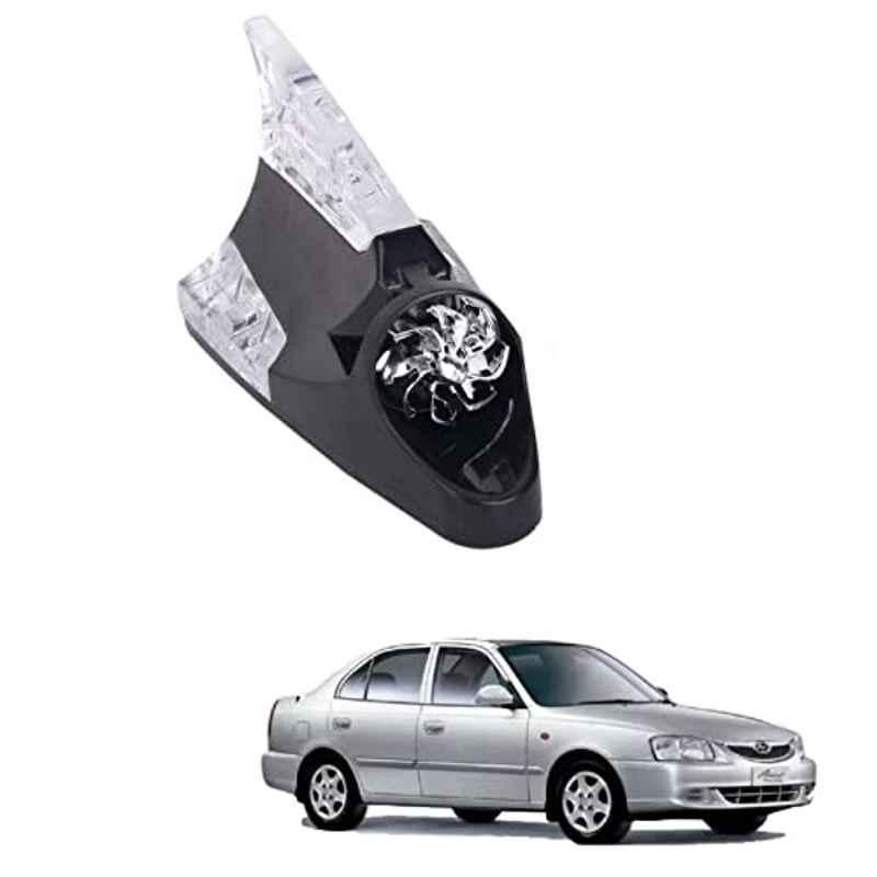 Kozdiko Black Auto Wind Power LED Light Shark Fin Car Antenna for Hyundai Accent