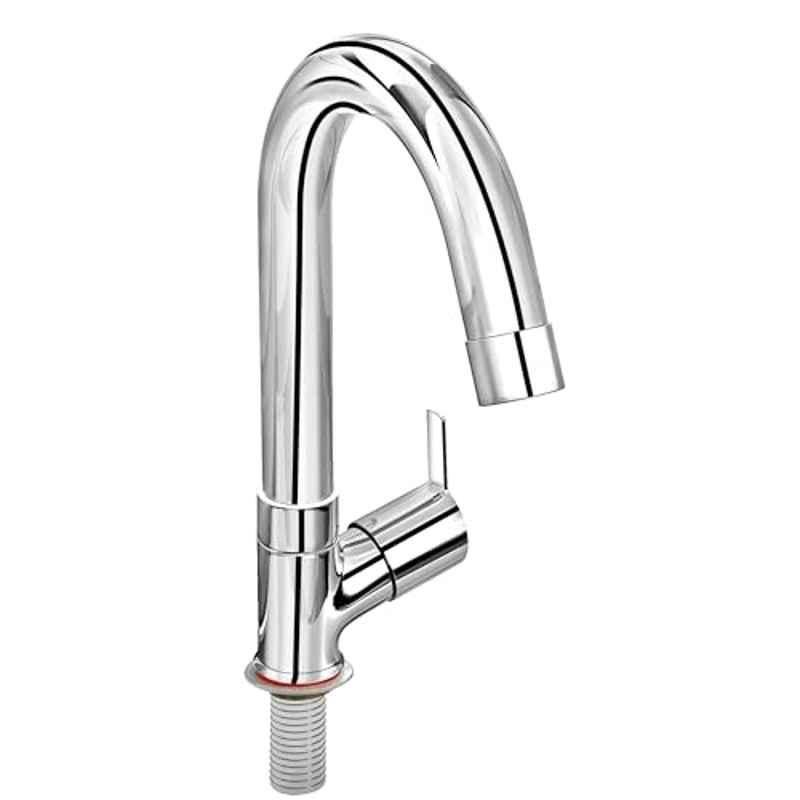 Plantex Kitchen Sink Tap with Water Saving Aerator and Brass Spindle/Sink Tap for Kitchen Basin with 360 deg Swivel Spout/Bathroom Accessories Rio, Chrome