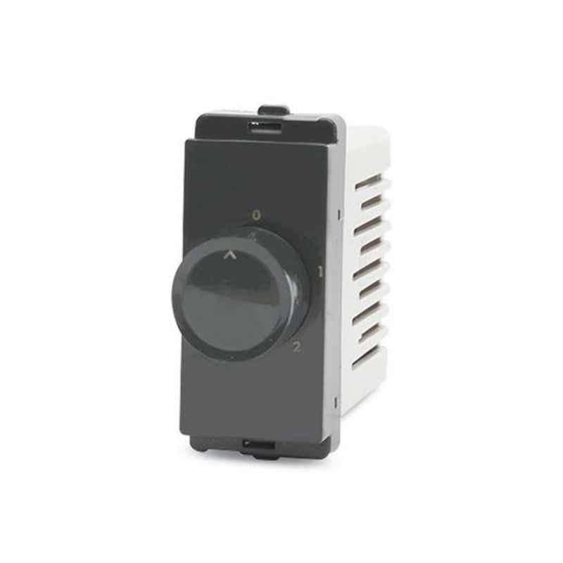 Schneider Livia 1 Module Pebble Grey Step Type Fan Regulator, P3100_DG (Pack of 10)