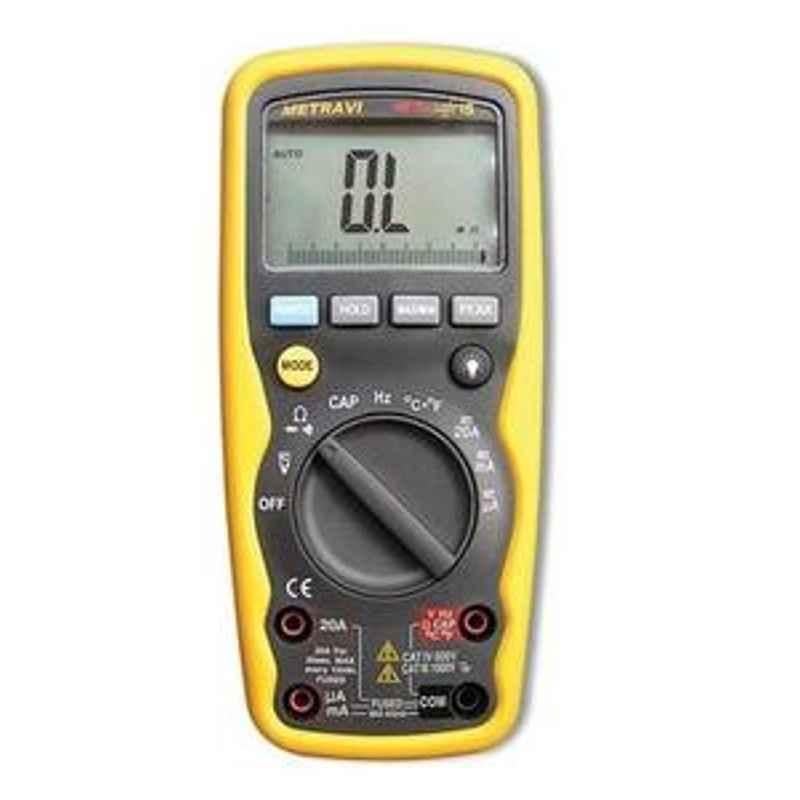 Buy Metravi Metrasafe-16 Digital Multimeter AC Voltage Range 0 to 1000V ...