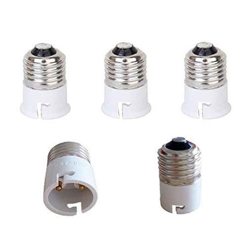 Abbasali E27-B22 Lamp Adapter for LED  & CFL Bulbs (Pack of 5)