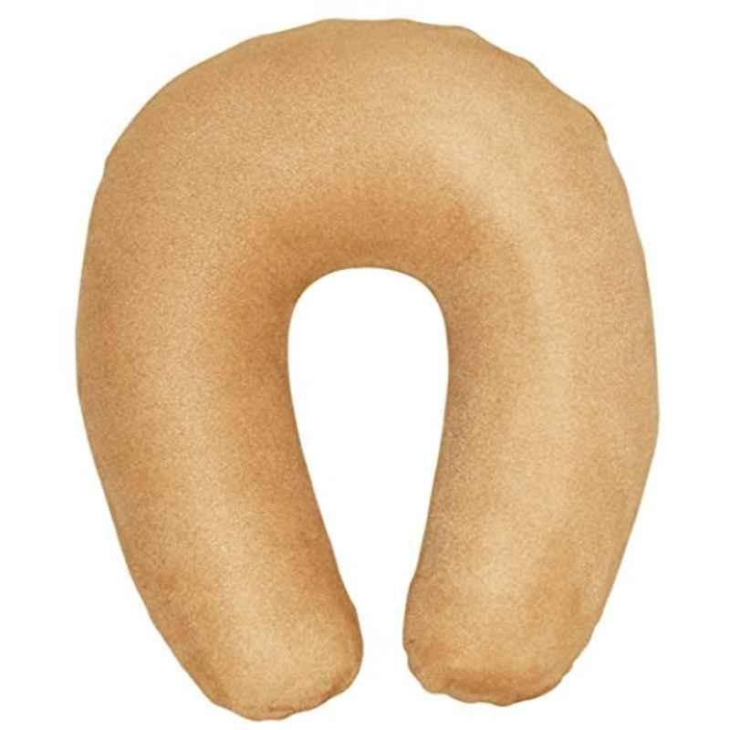 Kozdiko Velvet Beige U-Shape Travel Neck Rest Cushion Pillow for Audi S5, Koz-50728