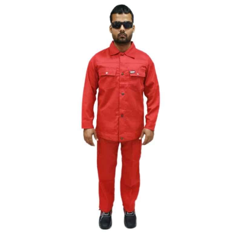 Armour Production Twill Red 2Pc Pant & Shirt, Size: M