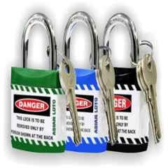 Asian Loto Green, Blue & Black Regular Shackle Jacket Padlock, ALC-LPR-GBK (Pack of 3)
