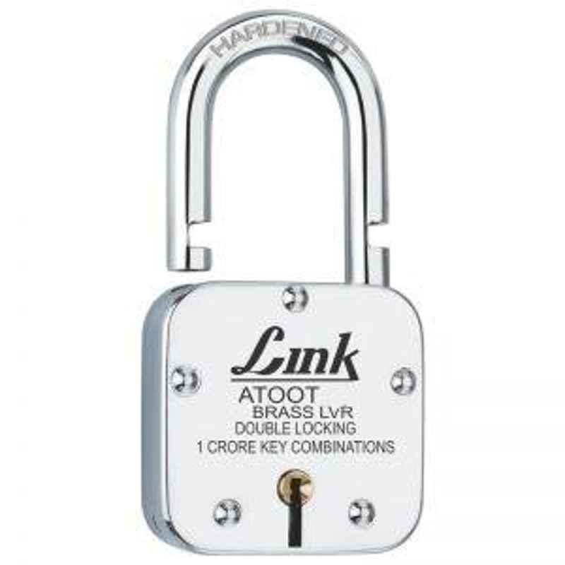 Link 70mm Steel BCP Finish Padlock with 3 Keys, Atoot 70
