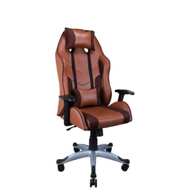 Sunview PU Leather Brown Gaming Chair with Neck & Back Comfort