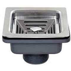 Happy Homes 10x10x10cm Stainless Steel Square Drainer for Waste Coupling & Kitchen Sink, HH-22