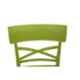 Supreme Cruz Wooden Looks Plastic Moss Green Chair without Arm (Pack of 2)