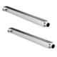 Torofy 18 inch Stainless Steel Chrome Finish Silver Bathroom Overhead Square Shower Arm with Wall Flange (Pack of 2)