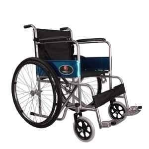 Hero Eco Med Mediva Series Stainless Steel Black & Silver Manual Wheelchair, MHL 1009