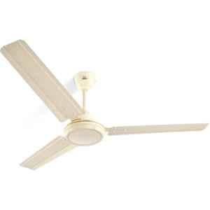 Zokasa Atto 3 50W 400rpm 3 Blades 1 Star Ivory Ceiling Fan with 2 years Warranty, Sweep: 1200 mm