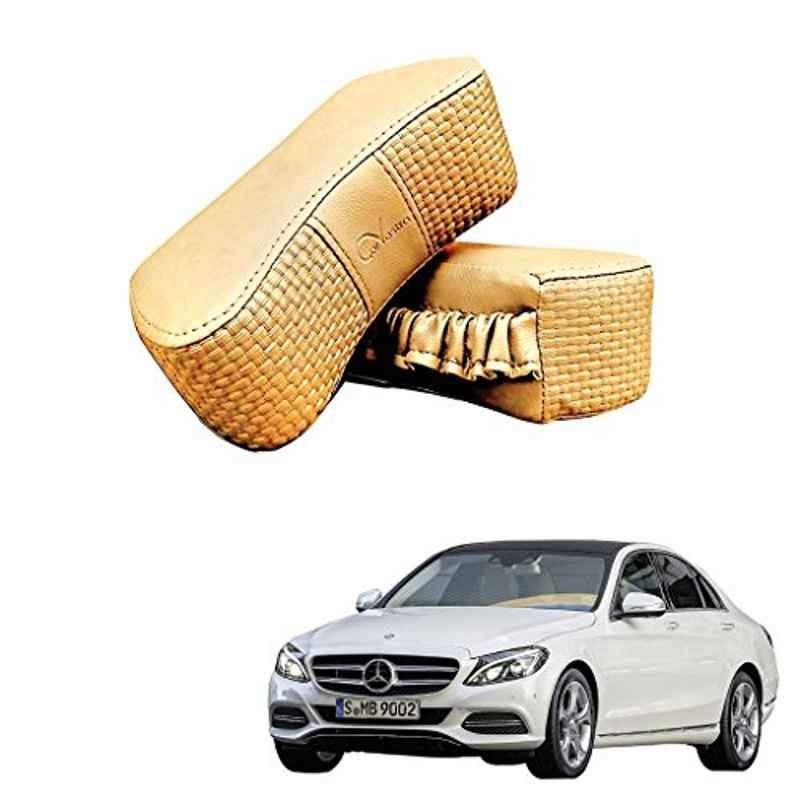 Kozdiko 2 Pcs Memory Foam Beige Luxurious Neck Rest Set for Mercedes Benz C-Class, koz_41073