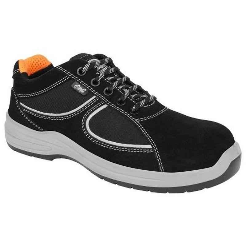 Allen Cooper AC-1582 Suede Leather Composite Cap Toe Black Work Safety Shoes, Size: 12