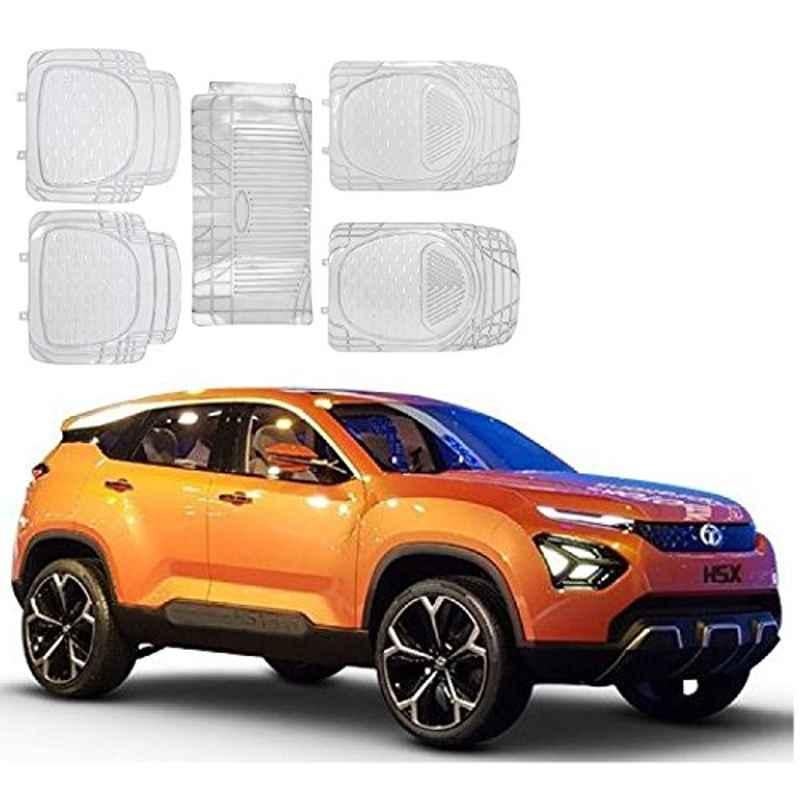 Kozdiko Rubber & PVC 6205 Clear Car Foot Mat Set for Tata Harrier H5X