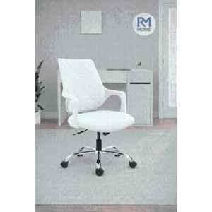 RM HOME Junaya Cushion Medium Back Beige Executive Chair