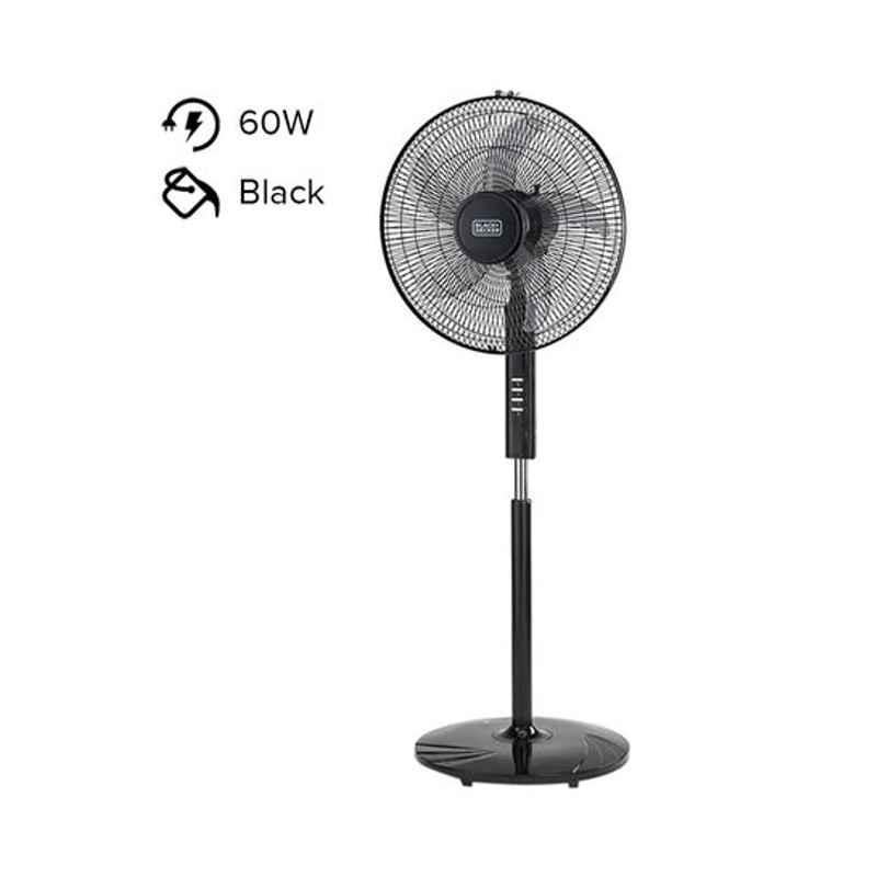 Black & Decker 60W Black Pedestal Stand Fan, FS1620-B5
