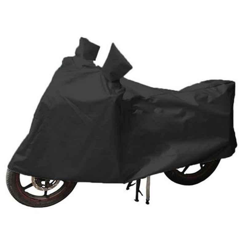 Love4Ride Black Two Wheeler Cover for TVS Victor GLX