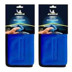 Michelin 40x40cm 500GSM Blue & Grey Microfiber Cleaning Cloth, 5345 (Pack of 2)