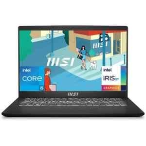 MSI C13M-437IN Modern 14 Classic Black Thin & Light Laptop with Intel Core i5 13th Gen 1335U/8GB/512GB SSD/Windows 11 Home & 14 inch Display, 9S7-14J112-437