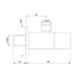 Jaquar Lyric Black Matt Angular Stop Cock with Wall Flange, LYR-BLM-38053