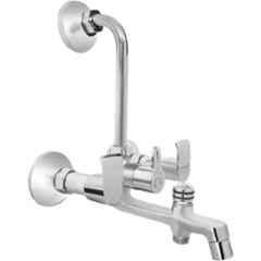 IRIS Waterfall Brass Chrome Finish 3 in 1 Telephone Wall Mixer with Bend