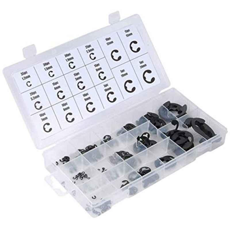 Tactix 255Pcs Metric E-Clip Assortment Set