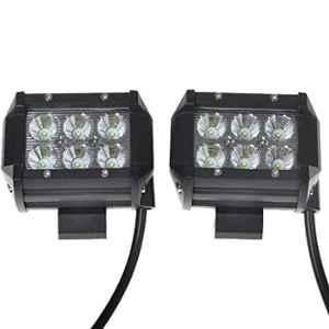 Aow Generic 6 LED 18W Cree Bike Fog Light (Set of 2)